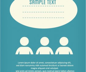 People vintage styles cover vector set 18