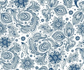 Plants floral pattern seamless vector
