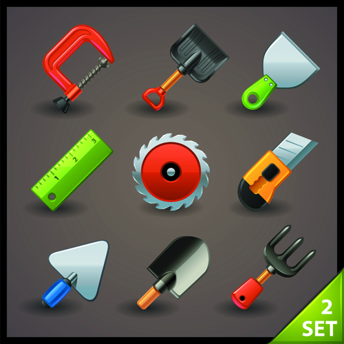 Production Tools creative vector set 01