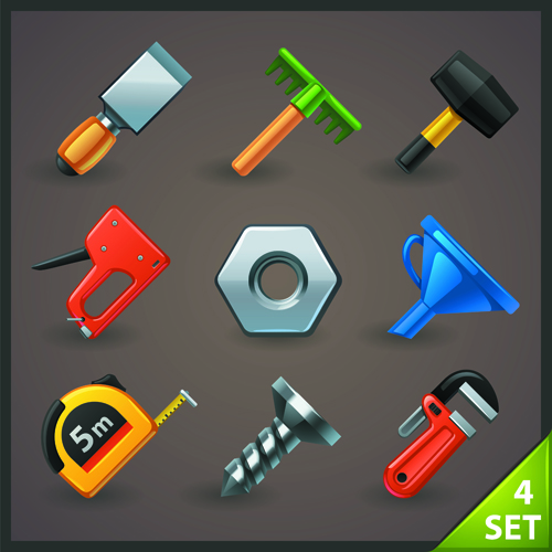 Production Tools creative vector set 02