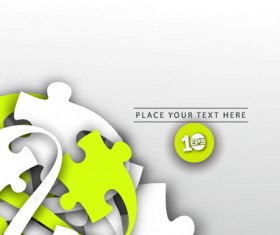 Puzzle paper modern vector background