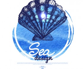 Set of seashell hand drawn vectors material 10