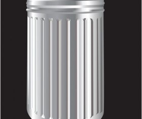 Silver trash vector material