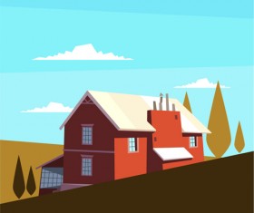 Simple houses vectors design 01
