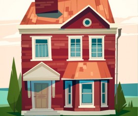 Simple houses vectors design 02