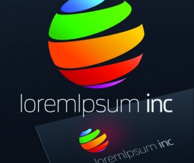 Spherical business logos abstractor vector 05