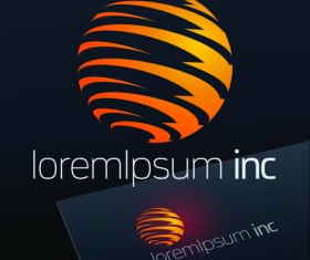 Spherical business logos abstractor vector 07