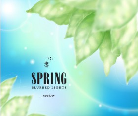 Spring blurred lights vector backgrounds art 01