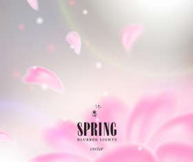 Spring blurred lights vector backgrounds art 02