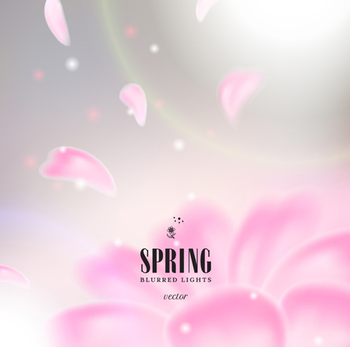 Spring blurred lights vector backgrounds art 02