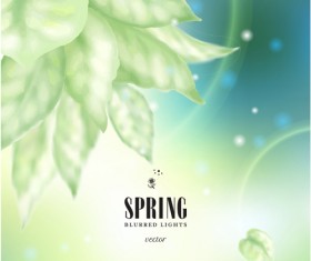 Spring blurred lights vector backgrounds art 03