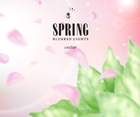 Spring blurred lights vector backgrounds art 06