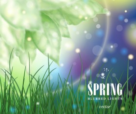 Spring blurred lights vector backgrounds art 07
