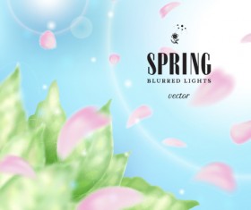 Spring blurred lights vector backgrounds art 09