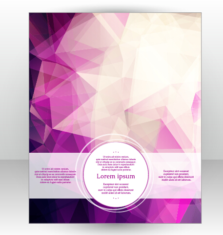 Stylish cover brochure vector abstract design 01
