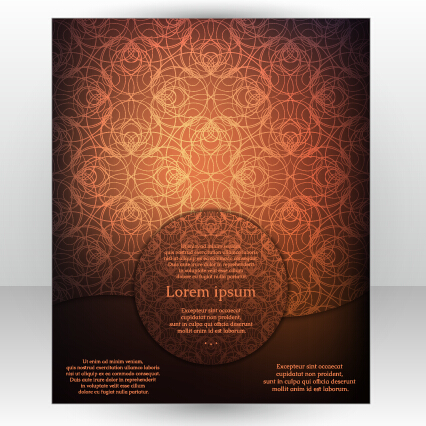 Stylish cover brochure vector abstract design 03