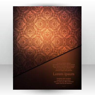Stylish cover brochure vector abstract design 04
