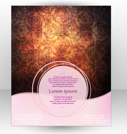 Stylish cover brochure vector abstract design 09