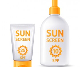 Summer cream protect lotion design vector 02