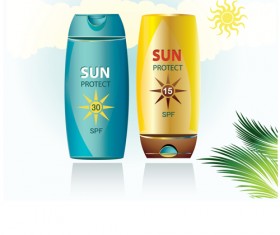 Summer cream protect lotion design vector 04