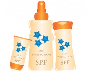 Summer cream protect lotion design vector 05