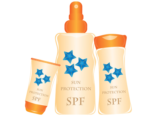 Summer cream protect lotion design vector 05