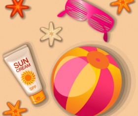 Summer cream protect lotion design vector 06