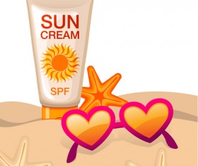 Summer cream protect lotion design vector 08