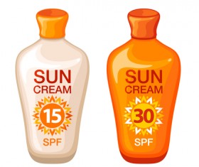 Summer cream protect lotion design vector 09