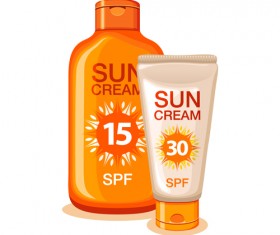 Summer cream protect lotion design vector 10