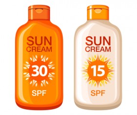Summer cream protect lotion design vector 11