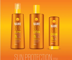 Summer cream protect lotion design vector 12