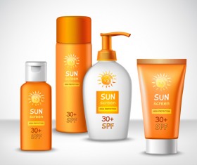 Summer cream protect lotion design vector 13