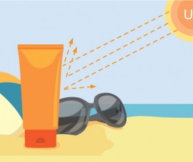 Summer cream protect lotion design vector 14