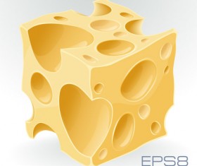 Tasty cheese vector illustration 02