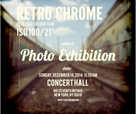 Text typographic with blurred background vector 08