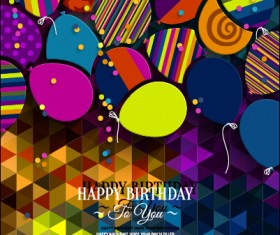Triangle with balloon birthday background