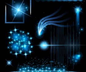 Various light shape shiny vector 03