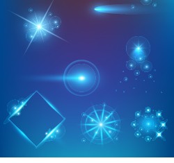 Various light shape shiny vector 04