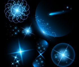 Various light shape shiny vector 05