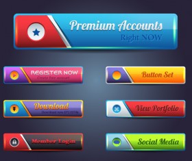 Vector buttons picture web design material 01