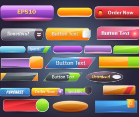 Vector buttons picture web design material 02