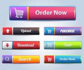 Vector buttons picture web design material 04