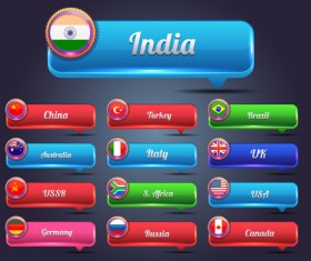 Vector buttons picture web design material 05