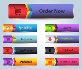 Vector buttons picture web design material 07
