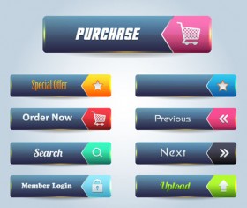 Vector buttons picture web design material 09