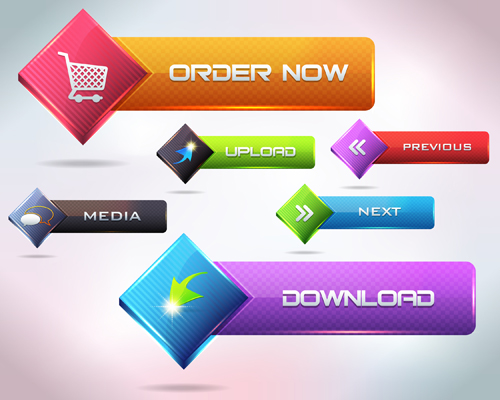 Vector buttons picture web design material 17