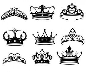 Noble of Crown design vector set 04 free download