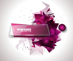 Vector glasses banner with modern background 01