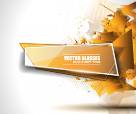 Vector glasses banner with modern background 02